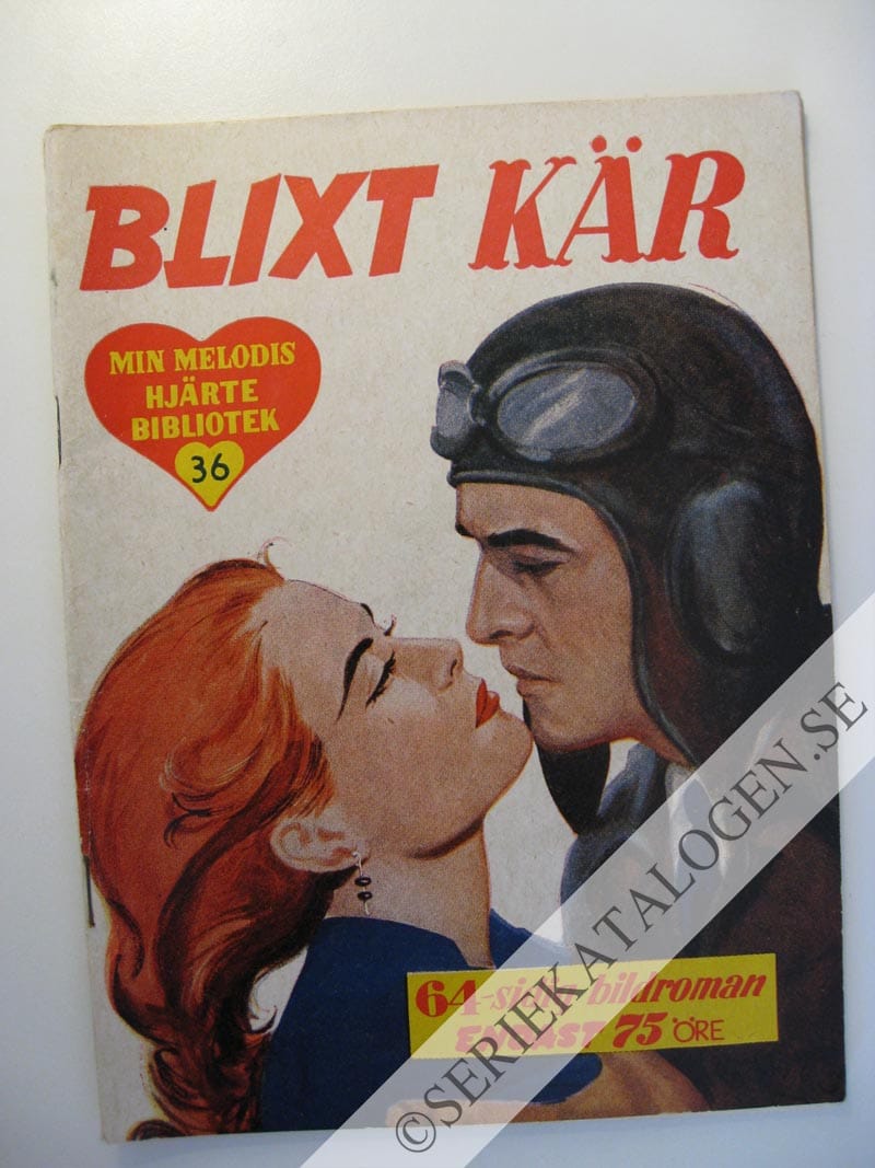 Framsida på Min melodis hjärtebibliotek Blixt kär (1955)