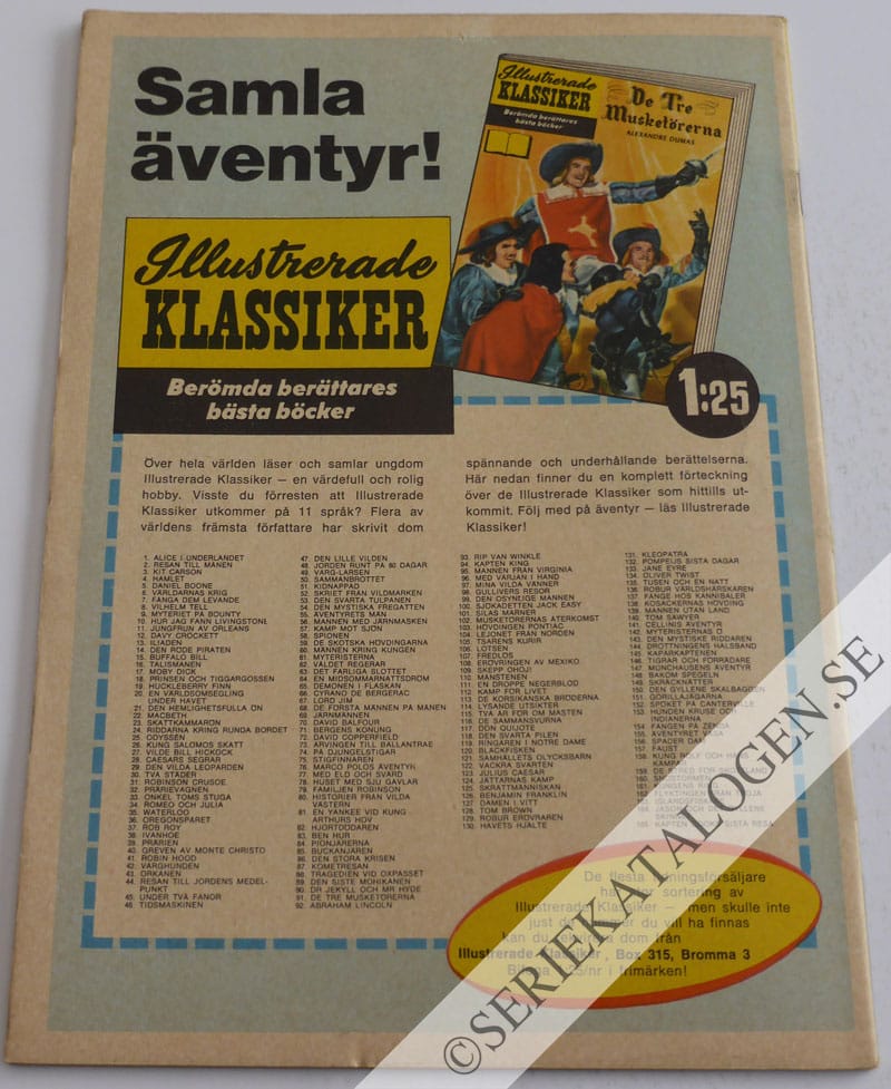 Baksida på Fyra män i en livbåt (1964)