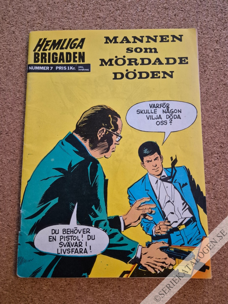 Framsida på Hemliga brigaden Mannen som mördade döden (1965)