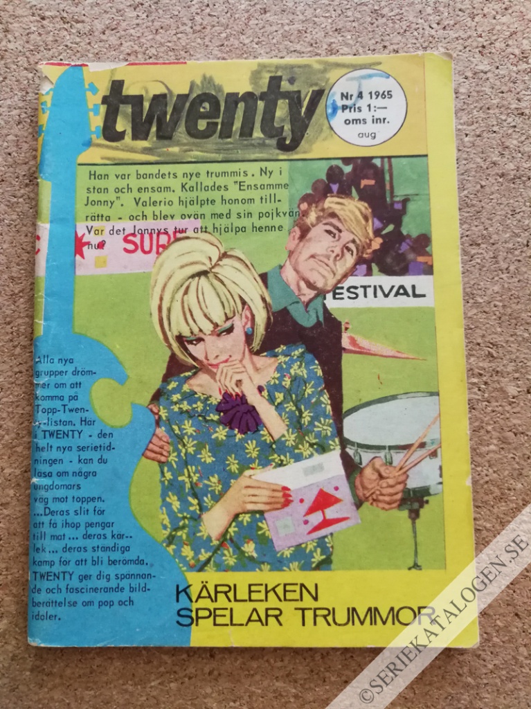 Framsida på Kärleken spelar trummor (1965)