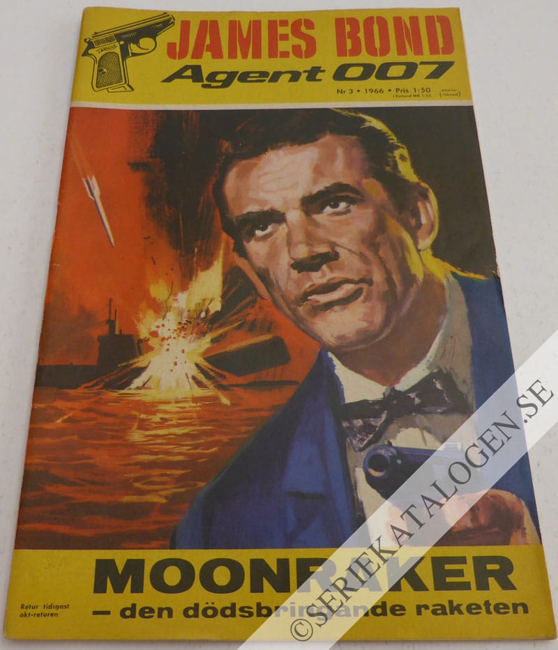 Framsida på James Bond agent 007 Moonraket - den dödsbringande raketen (1966)