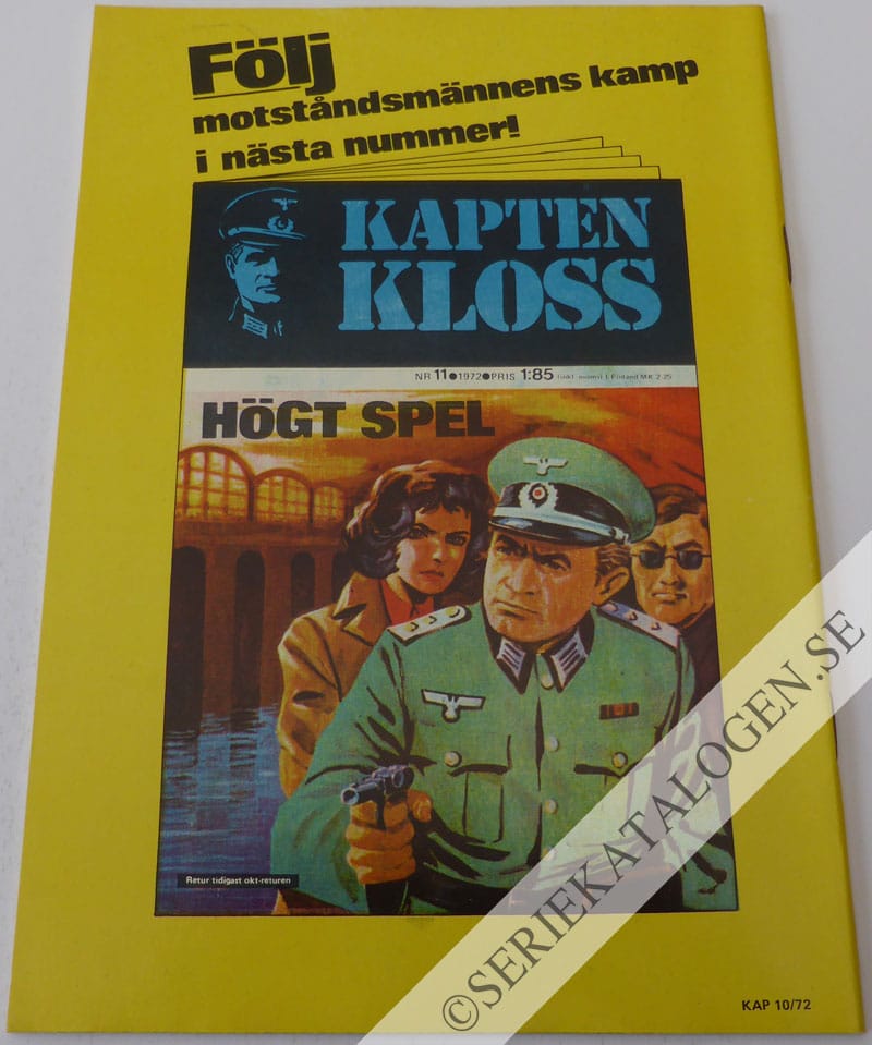 Baksida på Kuriren från London (1972)