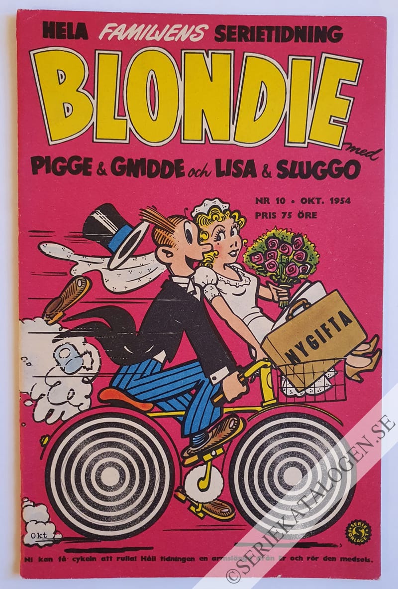 Framsida på Blondie #10 (1954)