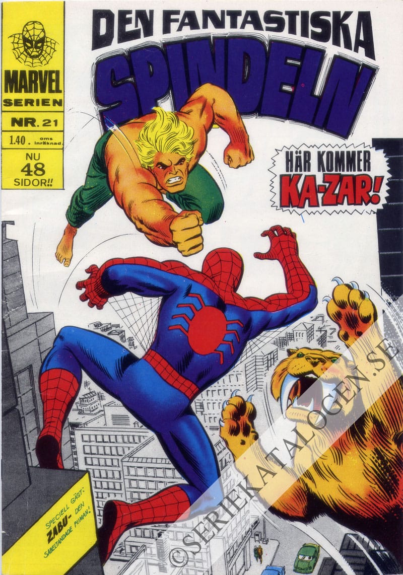 Framsida på Marvelserien Här kommer Ka-Zar! (1968)