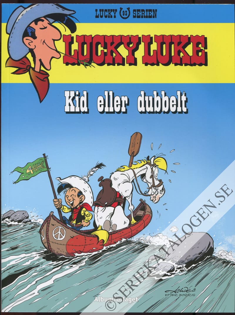 Framsida på Lucky Lukes äventyr #93 - Kid eller dubbelt (2021)