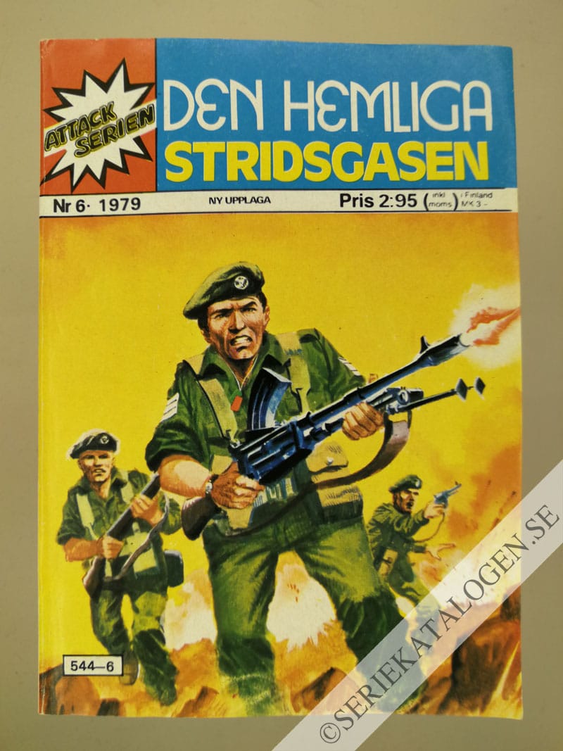 Framsida på Attackserien Den hemliga stridsgasen (1979)
