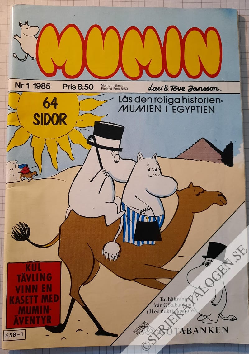 Framsida på Mumin #1 (1985) (variant)