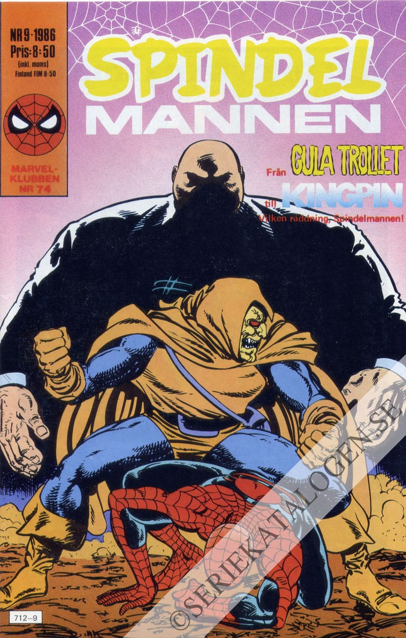 Framsida på Spindelmannen #9 (1986)