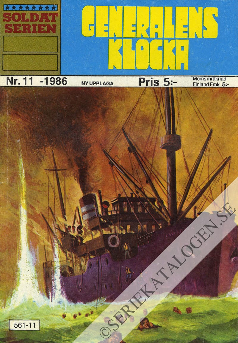 Framsida på Soldatserien #11 - Generalens klocka (1986)