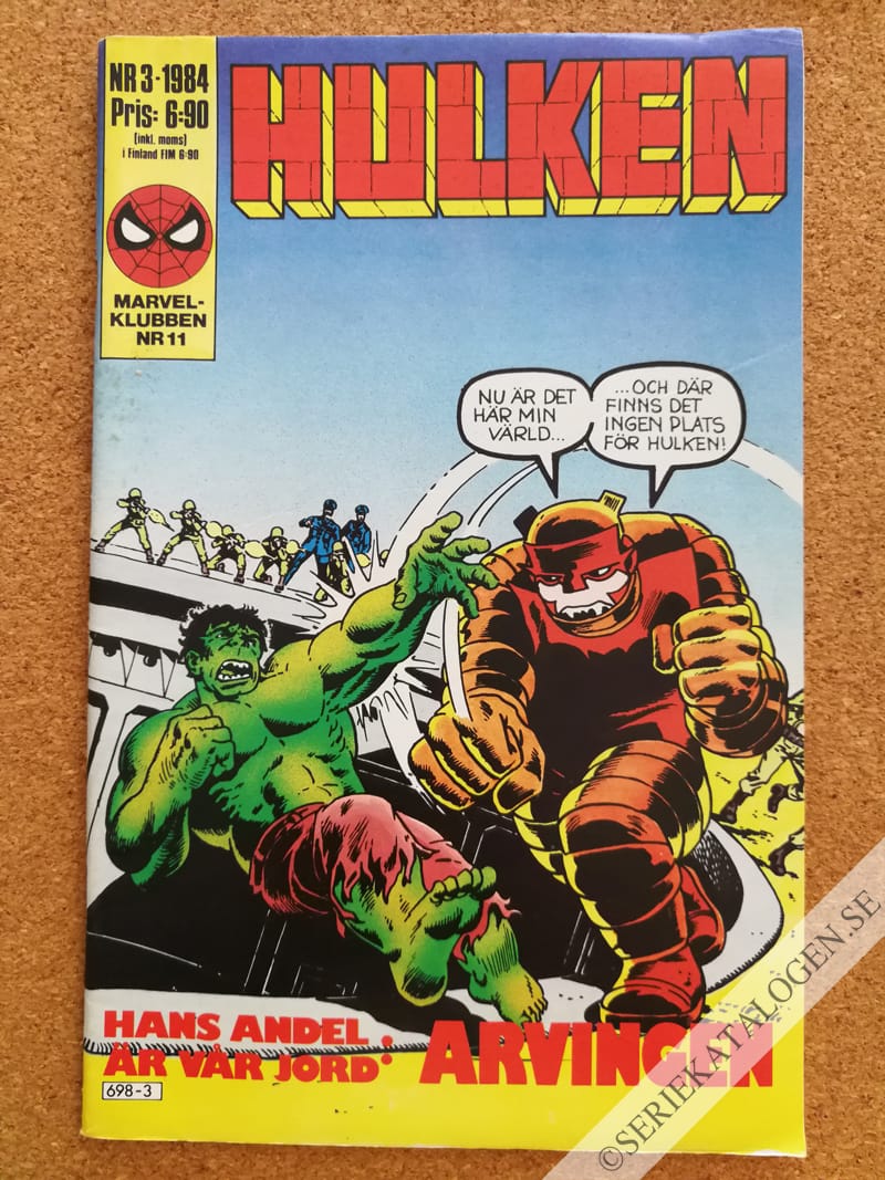 Framsida på Hulken #3 (1984)