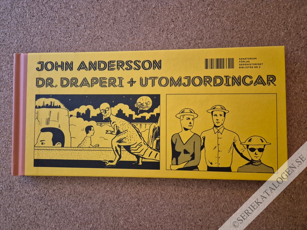 Framsida på Seriehistoriskt bibliotek Dr Draperi + Utomjordingar (2022)
