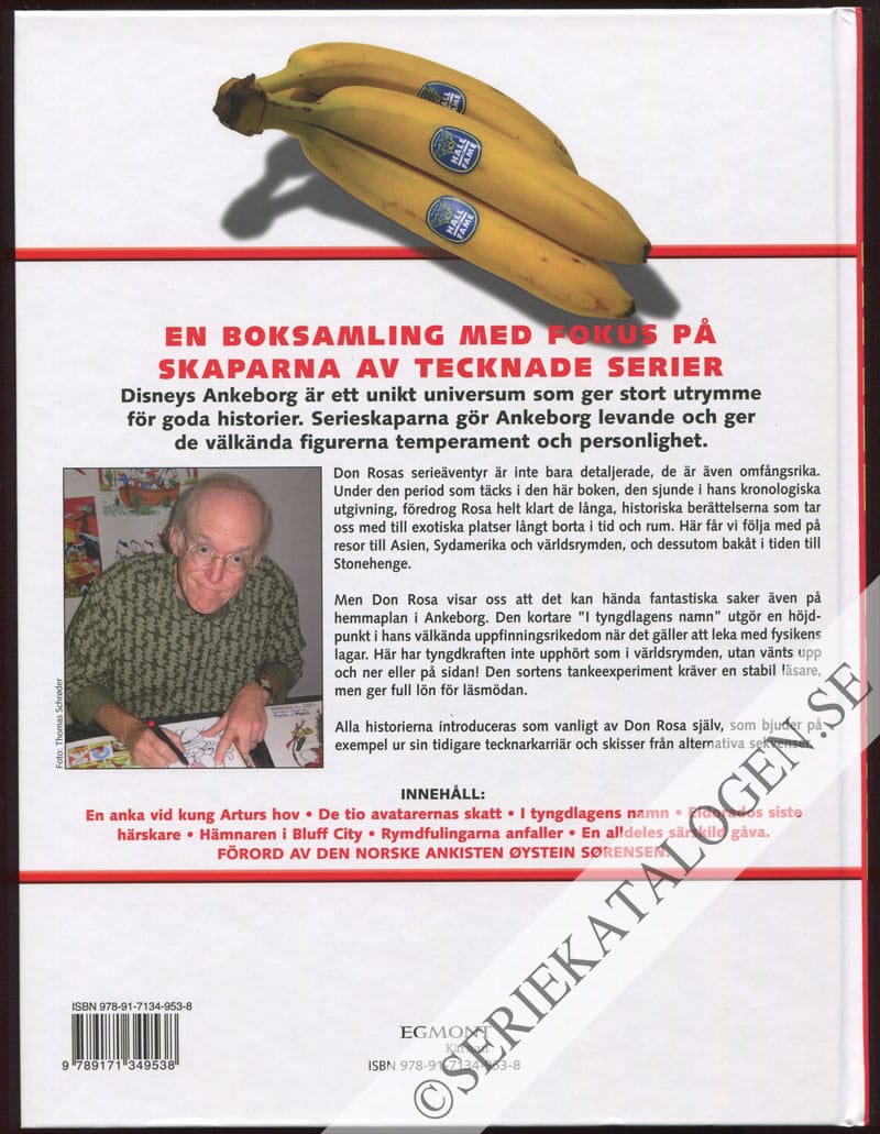 Baksida utan skyddsomslag på Don Rosa - bok 7 (2008)