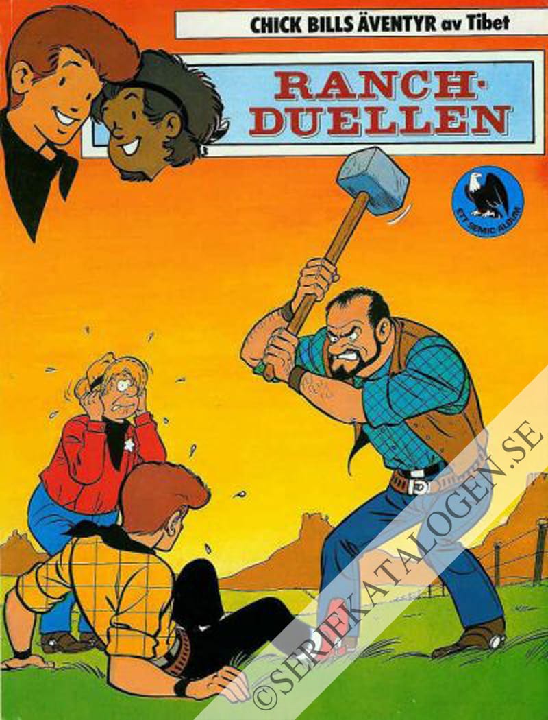 Framsida på Chick Bills äventyr Ranchduellen (1982)