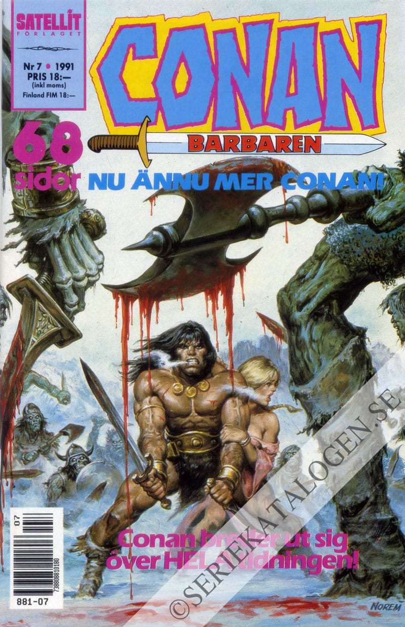 Framsida på Conan barbaren #7 (1991)