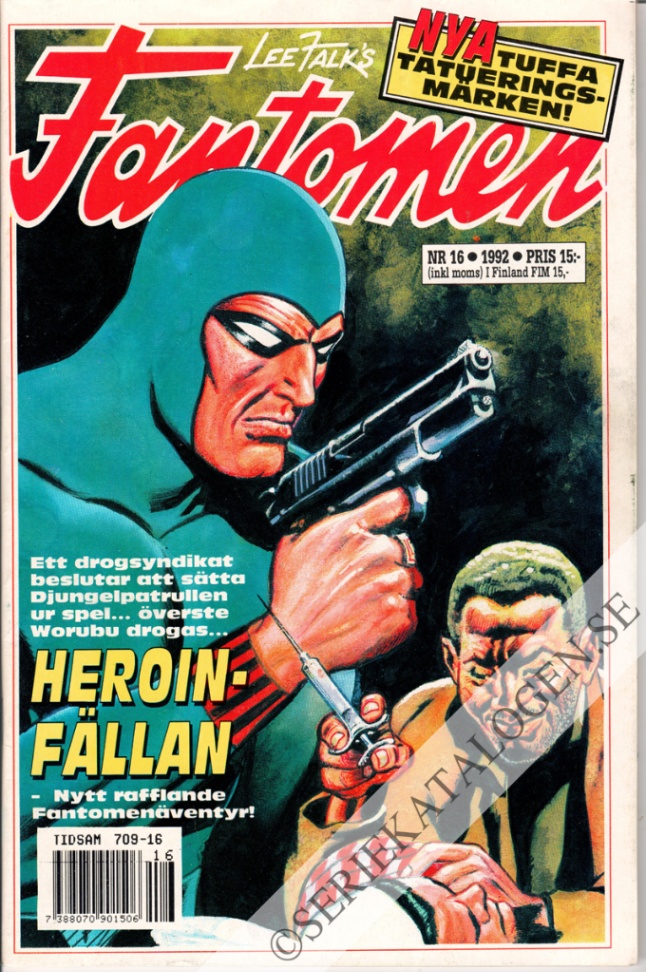 Framsida på Fantomen #16 (1992)