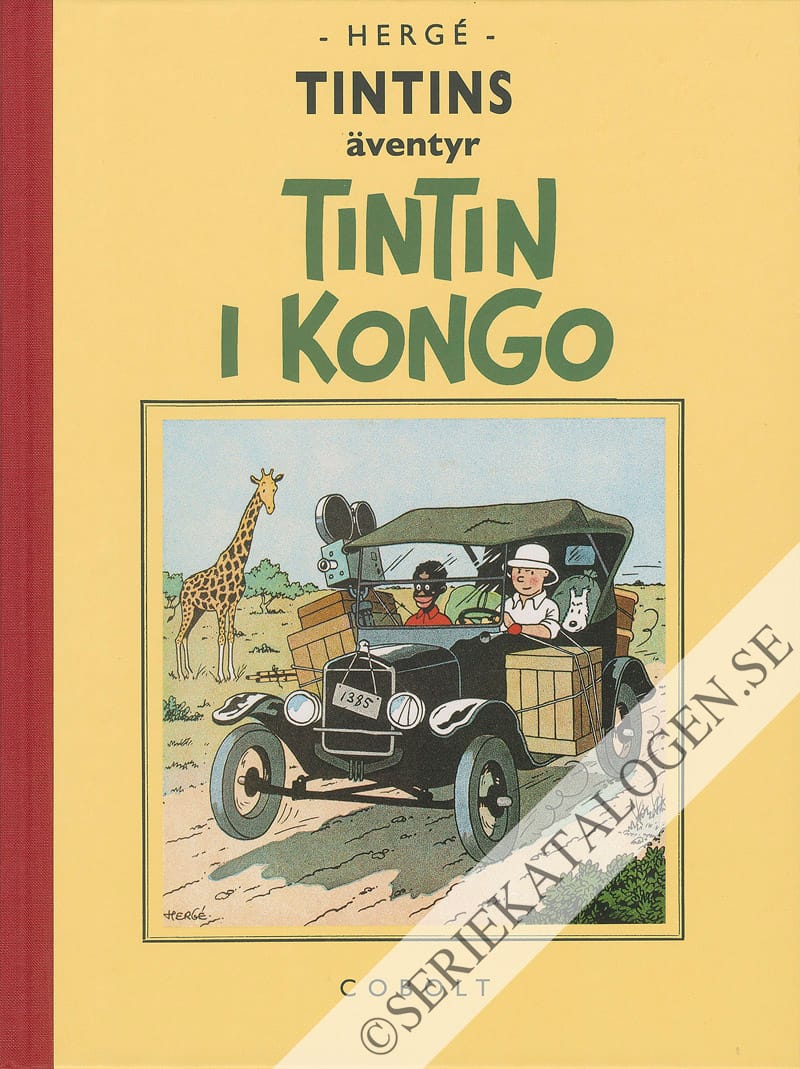 Framsida på Tintins äventyr Tintin i Kongo (2021)