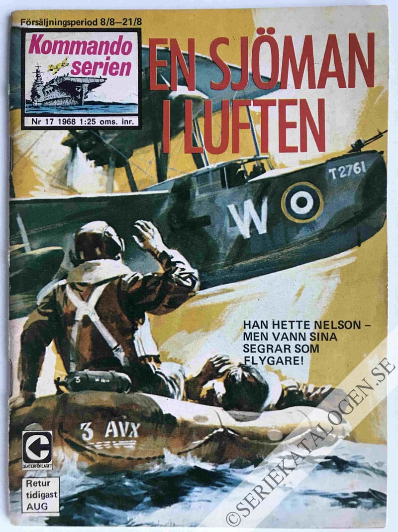 Framsida på Kommandoserien #17 - En sjöman i luften (1968)