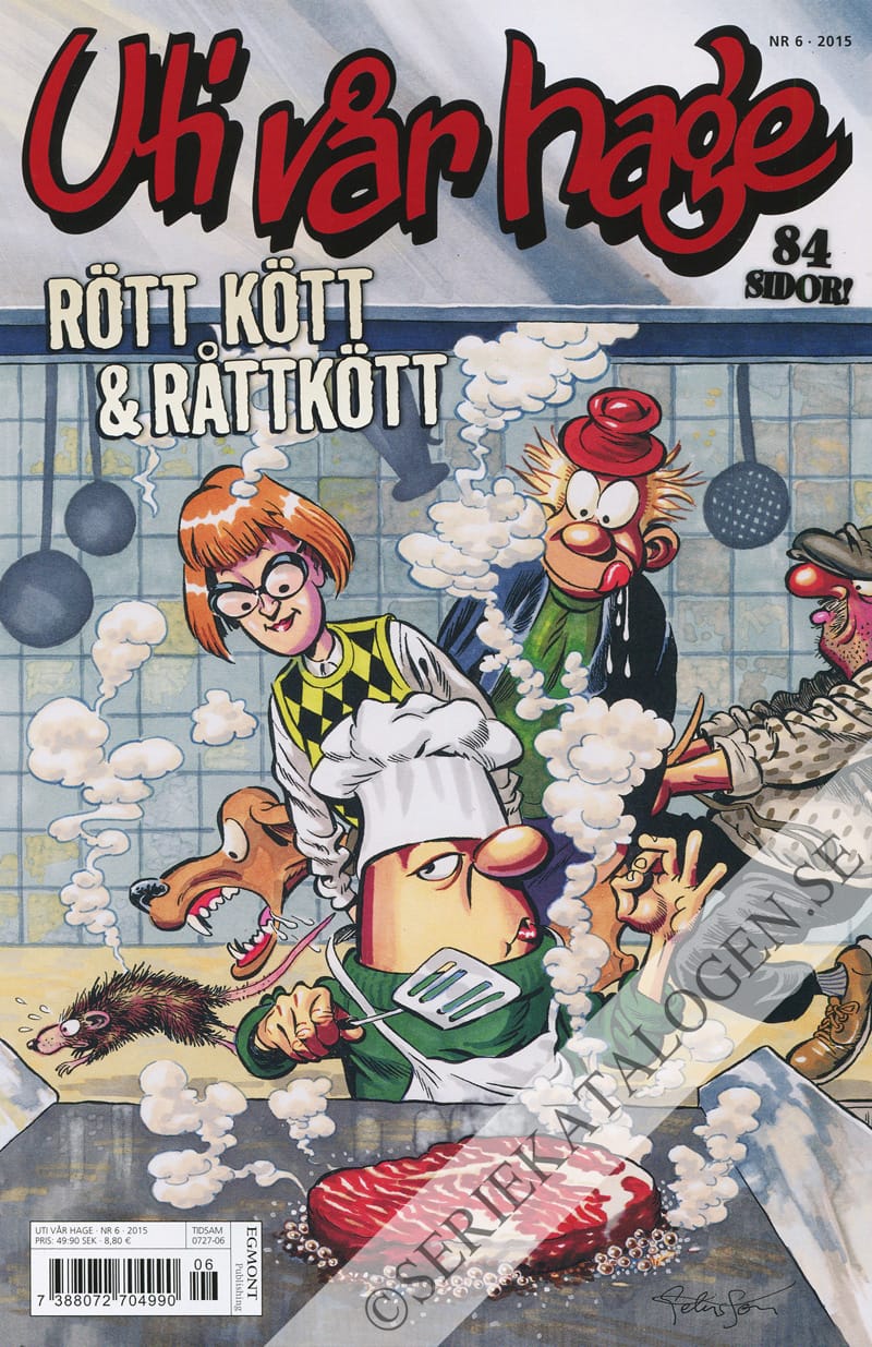 Framsida på Uti vår hage #6 - Rött kött & råttkött (2015)
