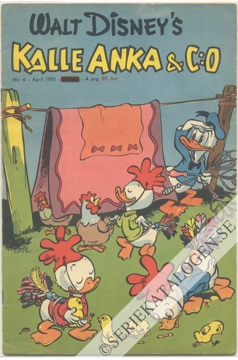 Framsida på Kalle Anka & C:o #4 (1951)