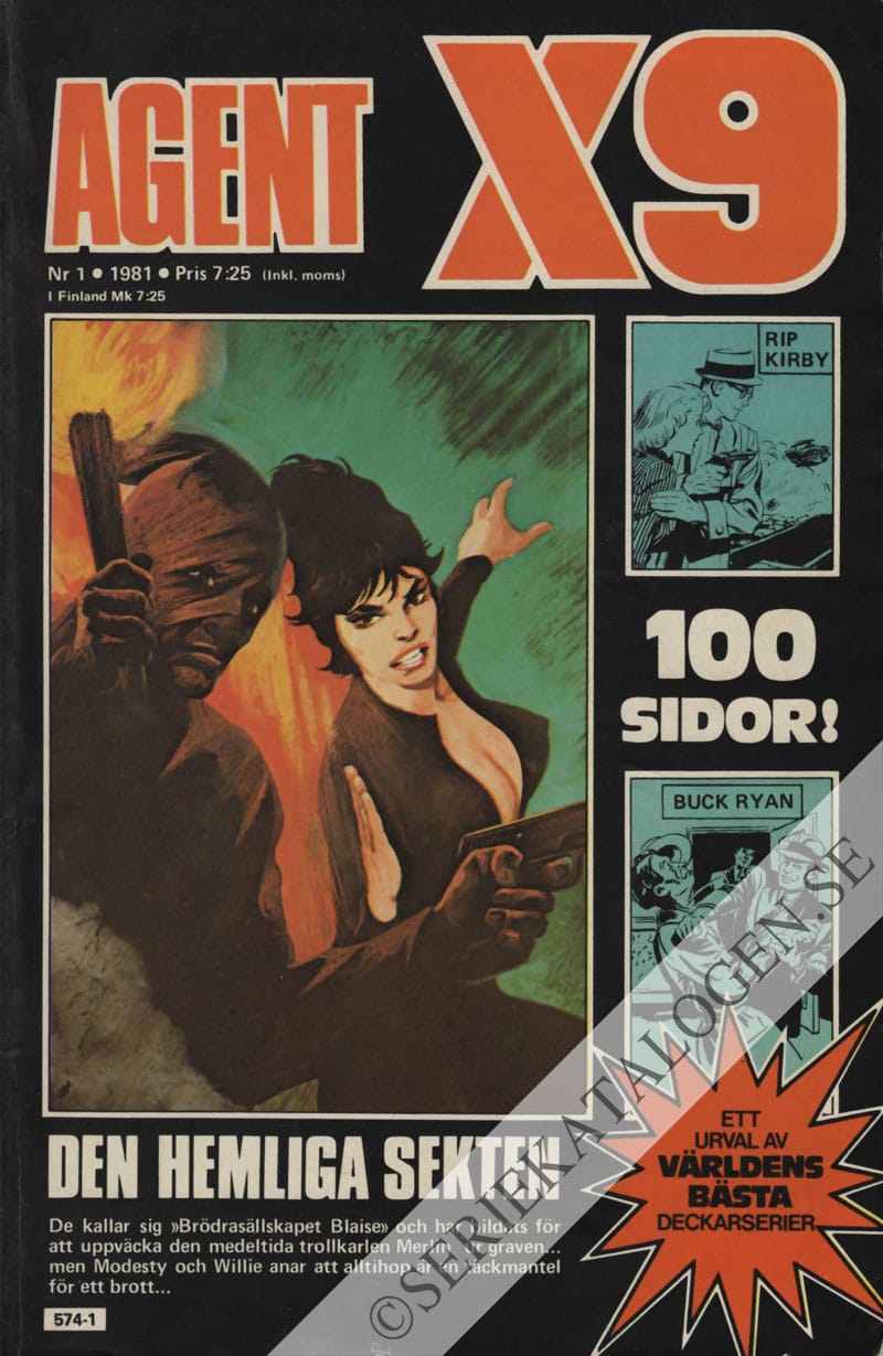 Framsida på Agent X9 #1 (1981)
