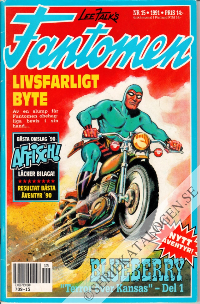 Framsida på Fantomen #15 (1991)
