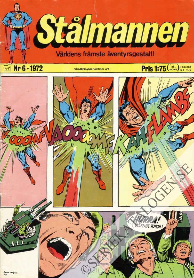 Framsida på Stålmannen #6 (1972)