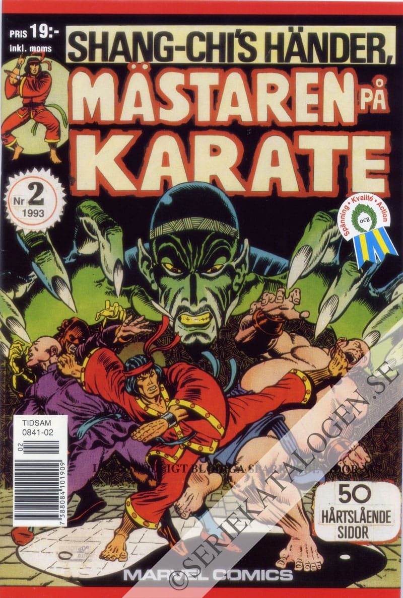 Framsida på Shang-Chi's händer, Mästaren på karate #2 (1993)