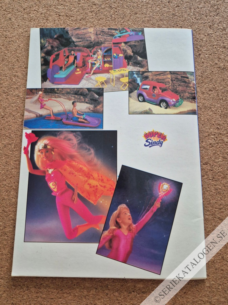 Baksida på Super Sindy klarar allt! (1995)