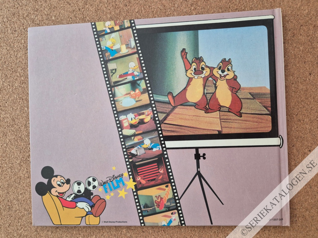 Baksida på Kalle Anka och pannkakstjuvarna - Hela berättelsen, lättläst och illustrerad med mer än 175 färgbilder direkt ur filmen (1981)