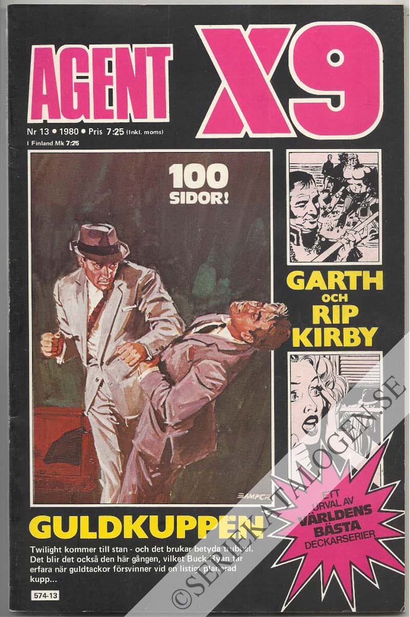 Framsida på Agent X9 #13 (1980)