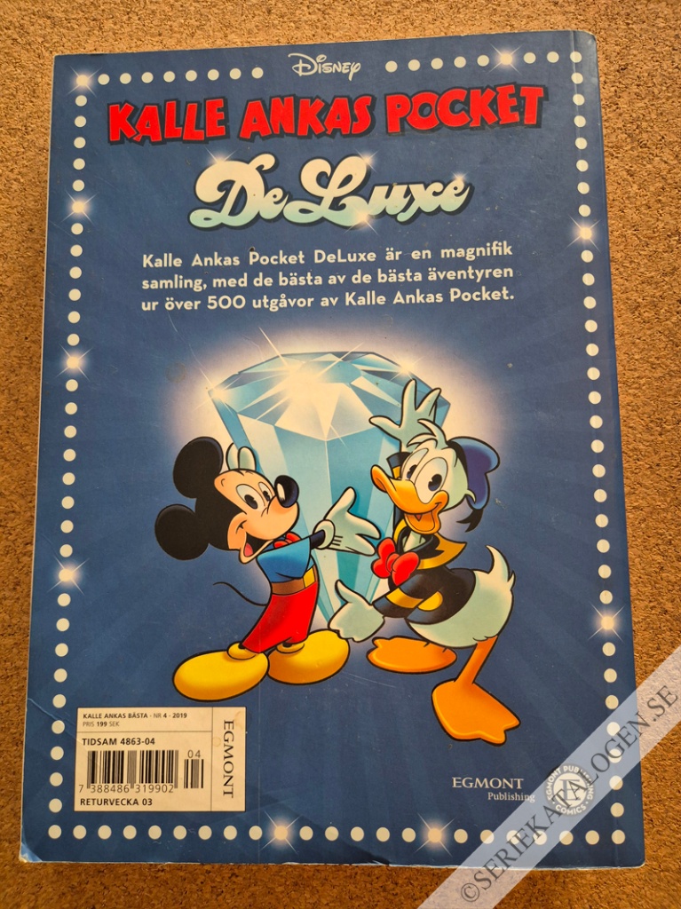 Baksida på Kalle Ankas pocket De Luxe (2019)