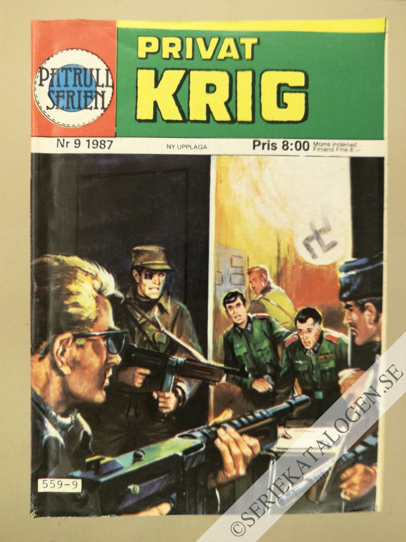 Framsida på Patrullserien #9 - Privat krig (1987)