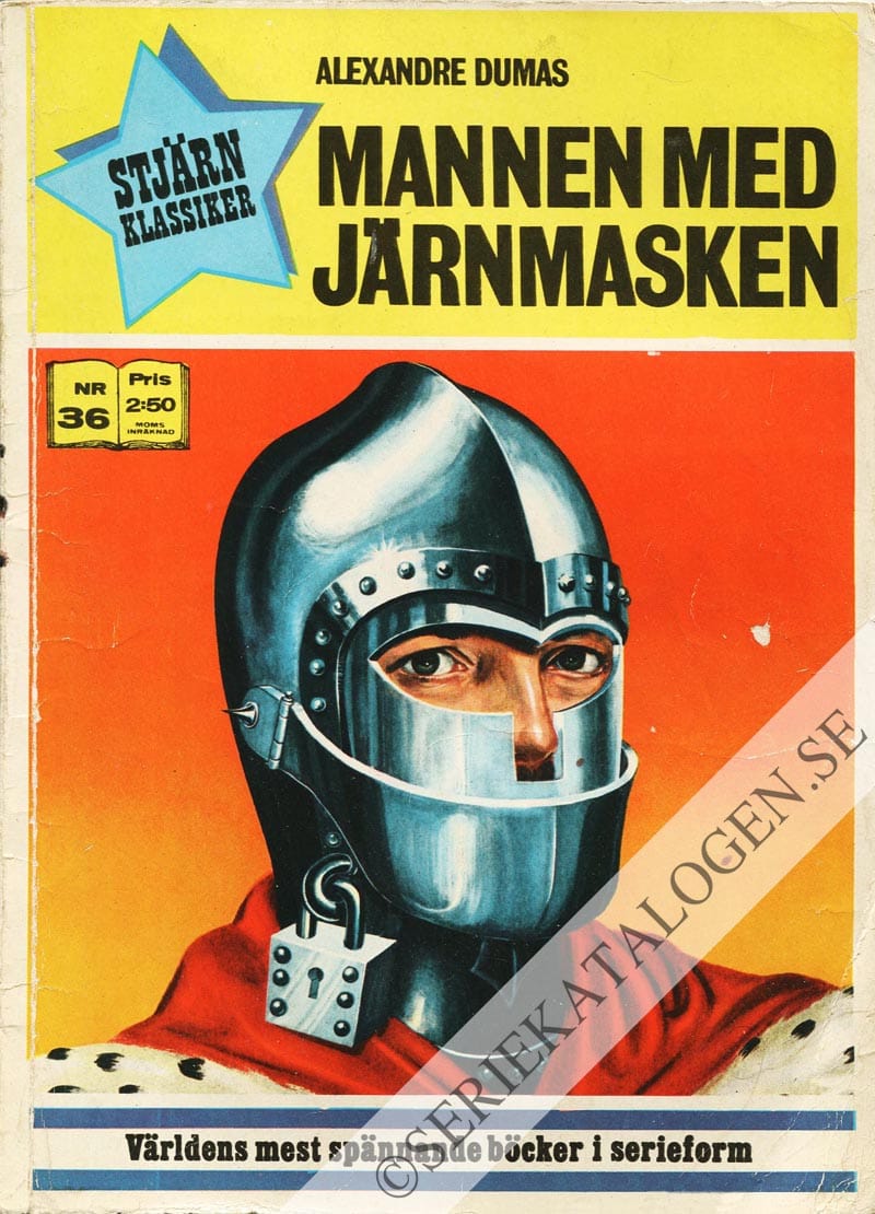Framsida på Stjärnklassiker Mannen med järnmasken (1972)