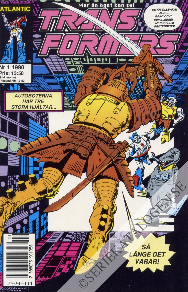 Framsida på Transformers #1 (1990)