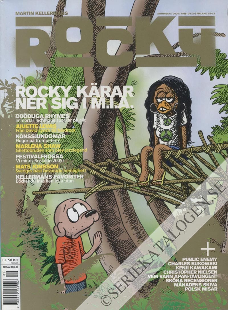 Framsida på Martin Kellermans Rocky Rocky kärar ner sig i M.I.A. (2005)
