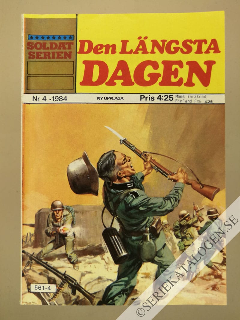 Framsida på Soldatserien #4 - Den längsta dagen (1984)