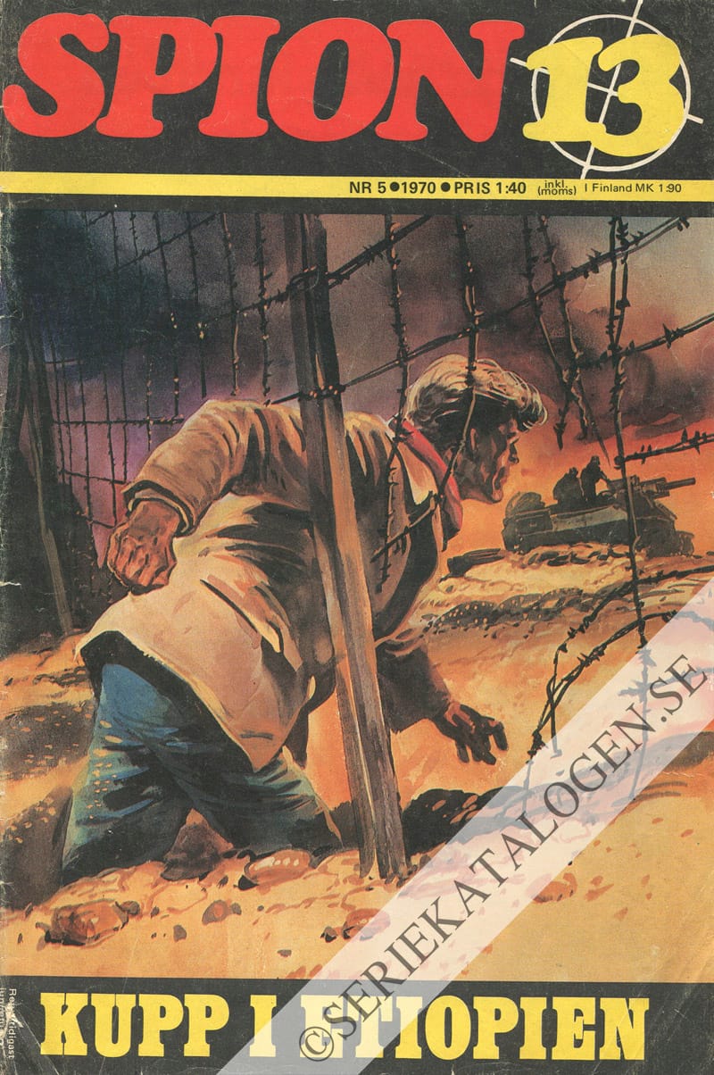 Framsida på Spion 13 #5 - Kupp i Etiopien (1970)
