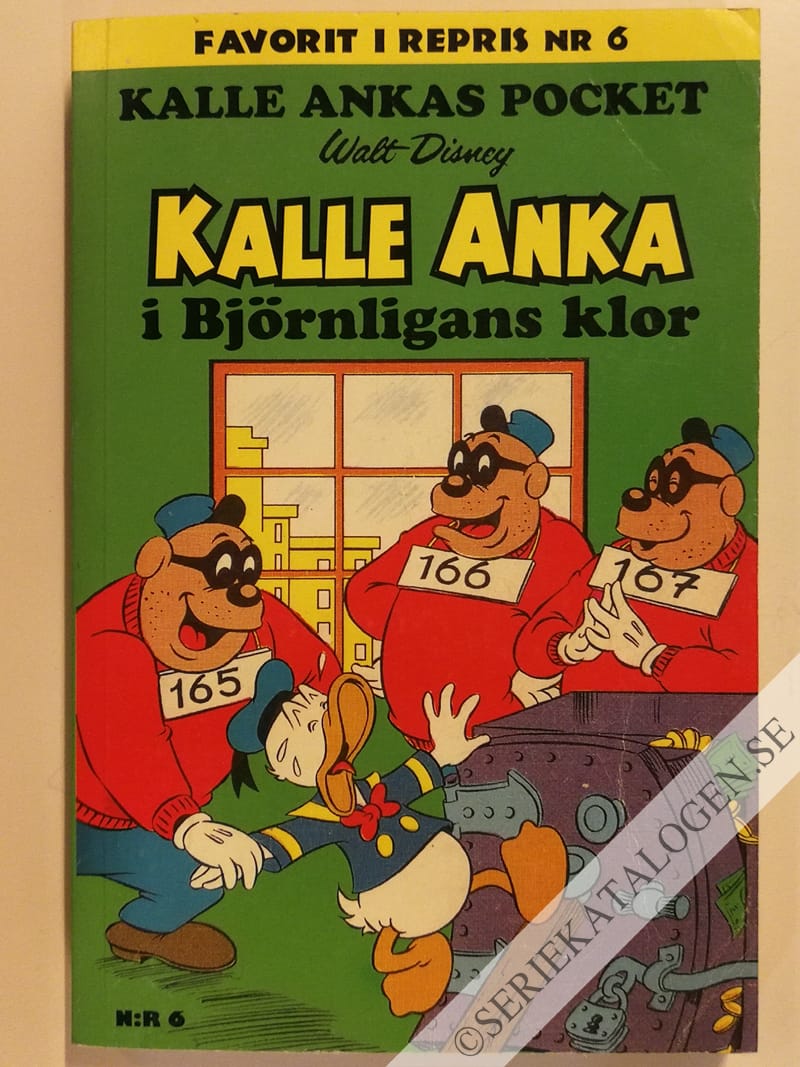 Framsida på Favorit i repris - Kalle Ankas pocket Kalle Anka i Björnligans klor (2010)