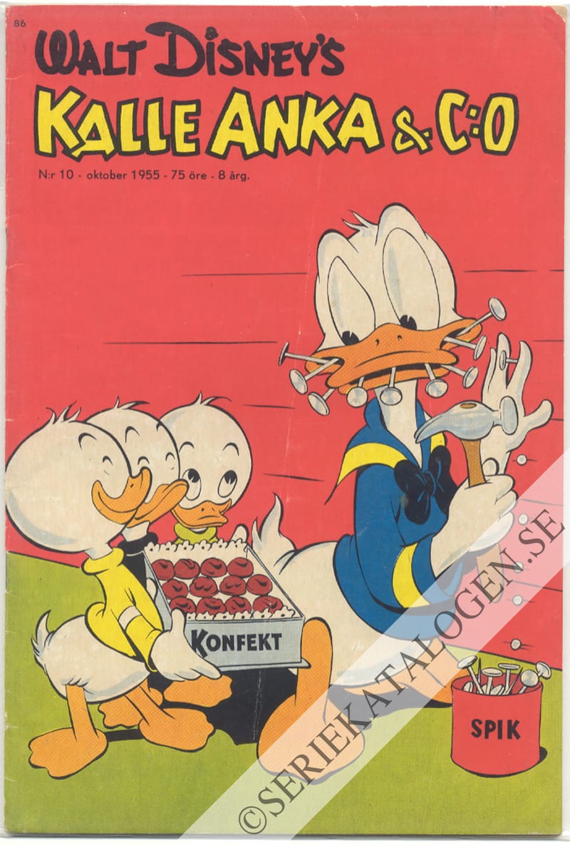 Framsida på Kalle Anka & C:o #10 (1955)