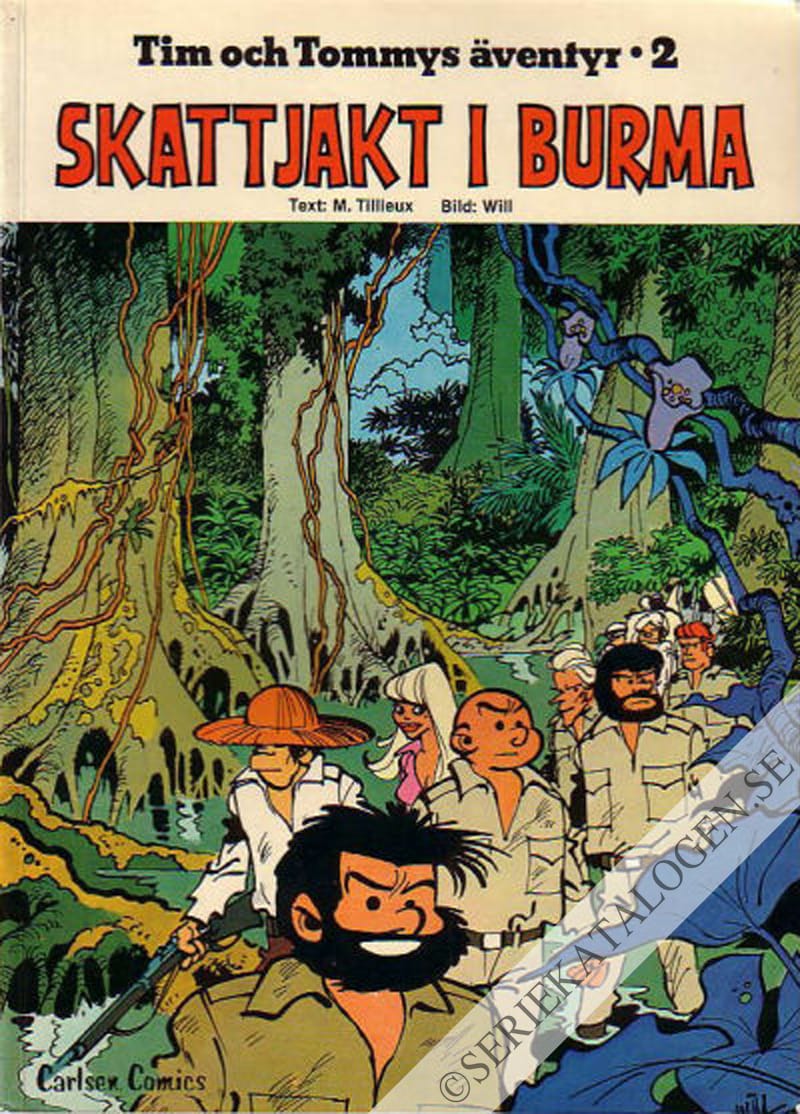 Framsida på Tim och Tommys äventyr Skattjakt i Burma (1981)