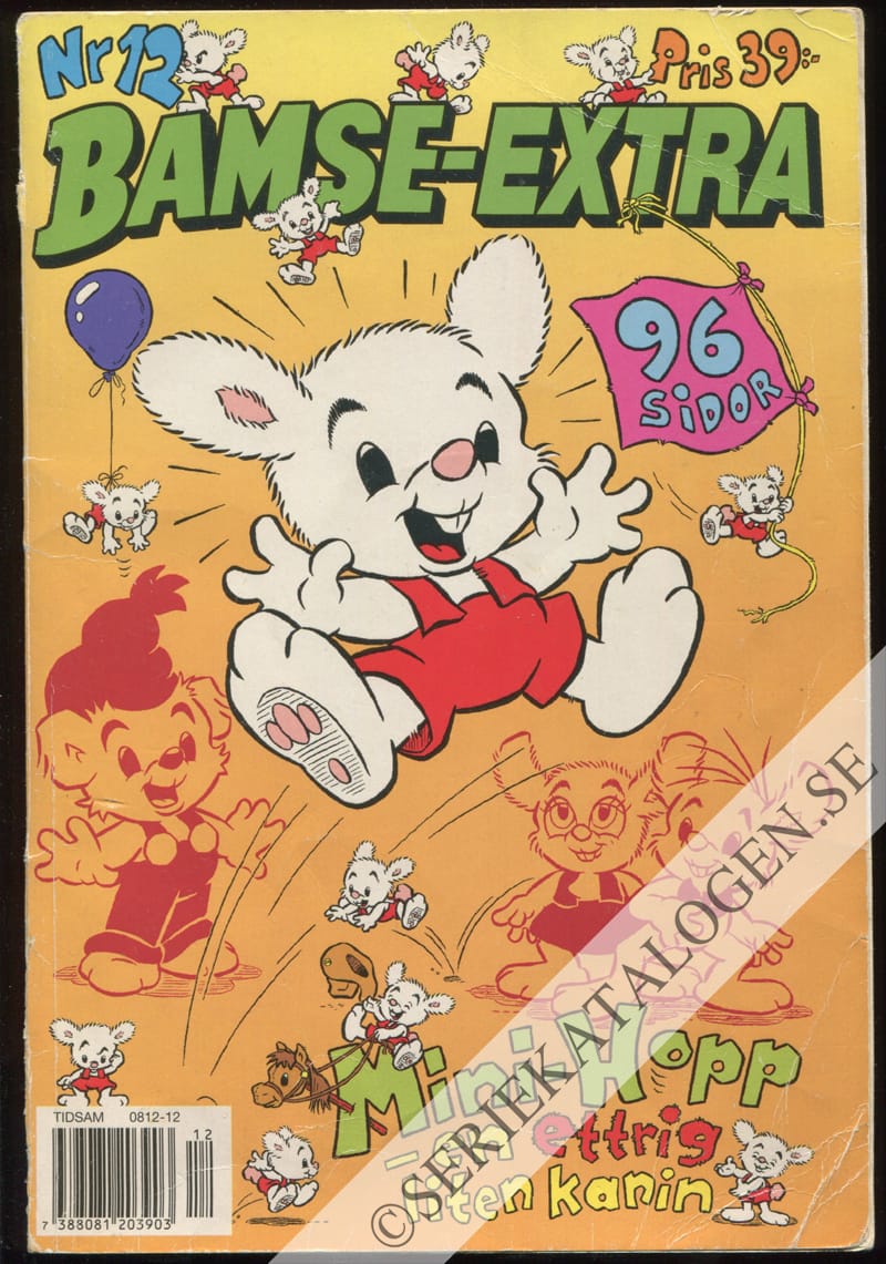 Framsida på Bamse-extra Mini-Hopp - en ettrig liten kanin (1998)