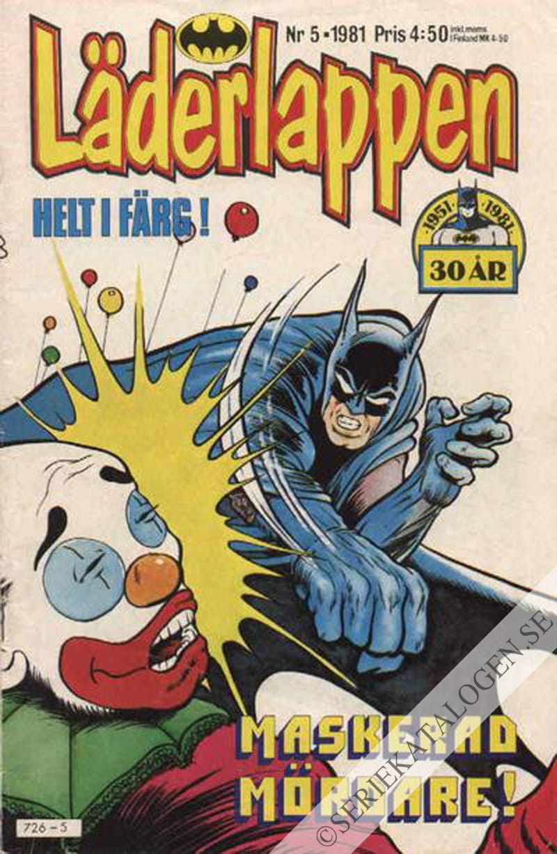 Framsida på Läderlappen och Robin #5 (1981)