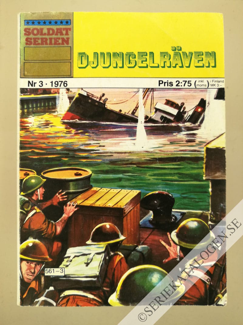 Framsida på Soldatserien #3 - Djungelräven (1976)