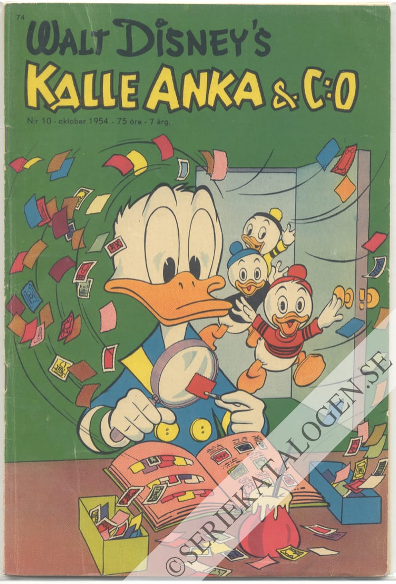 Framsida på Kalle Anka & C:o #10 (1954)