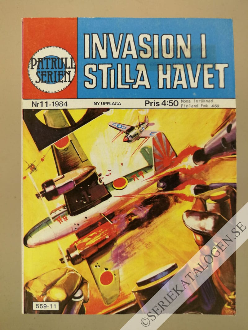 Framsida på Patrullserien #11 - Invasion i Stilla Havet (1984)