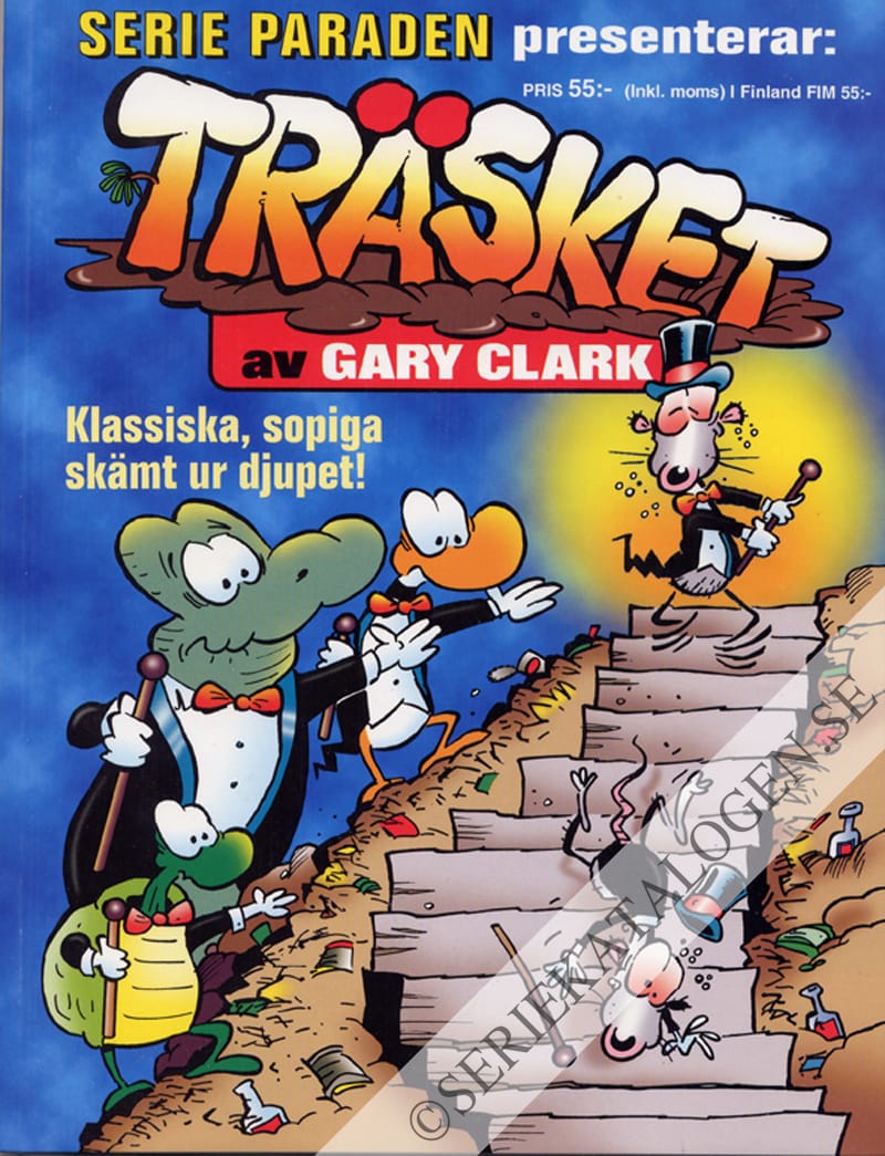Framsida på Serie paraden presenterar Träsket Klassiska, sopiga skämt ur djupet! (2001)