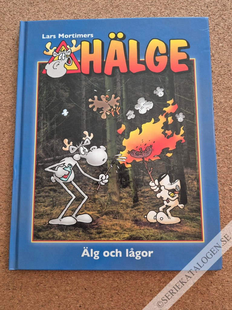Framsida på Hälge - fotobok Älg och lågor (2021)