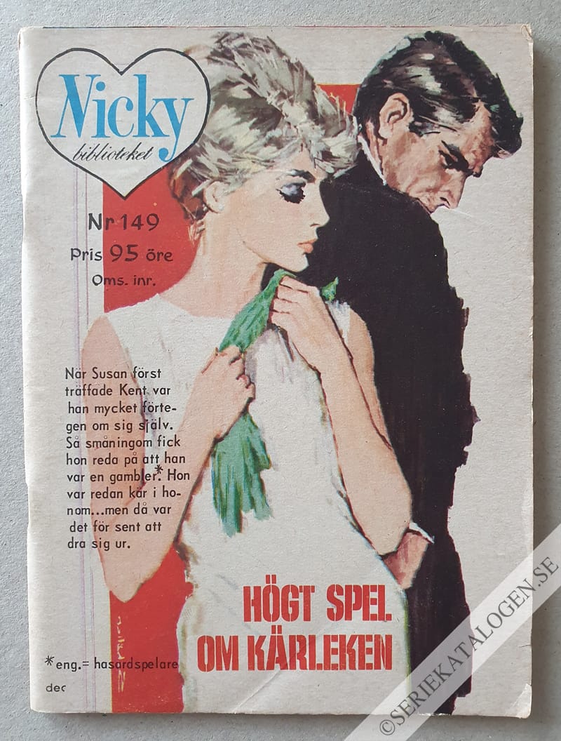 Framsida på Nicky-biblioteket Högt spel om kärleken (1964)