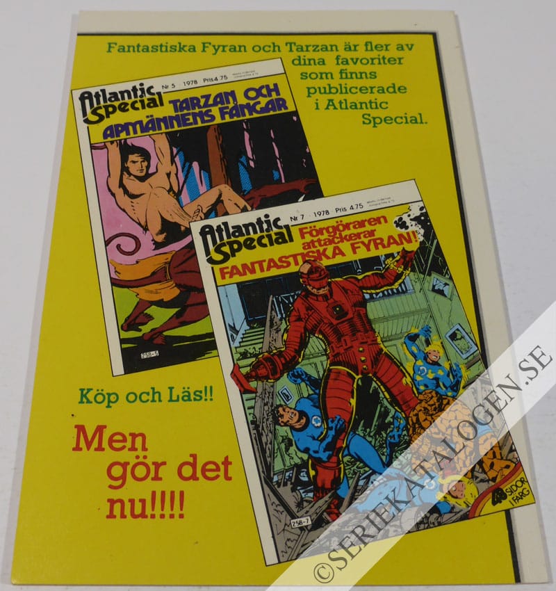 Baksida på Spindeln i team med Straffaren (1978)