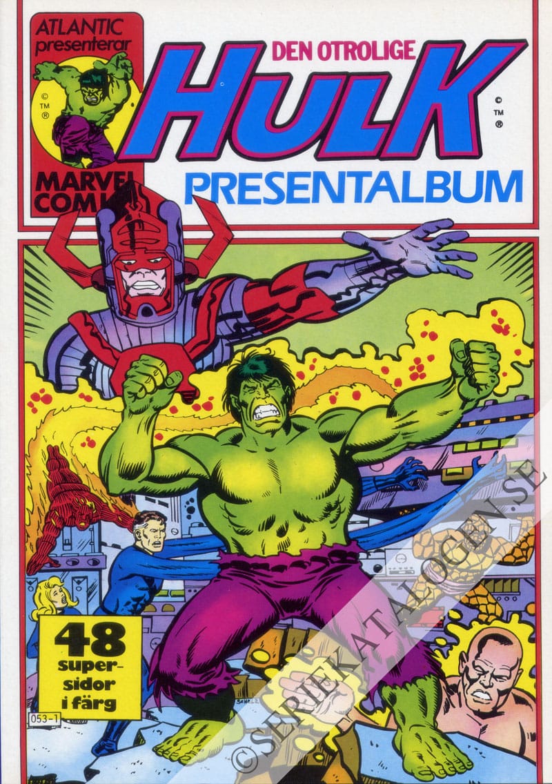 Framsida på Den otrolige Hulk Presentalbum(10) (1983)
